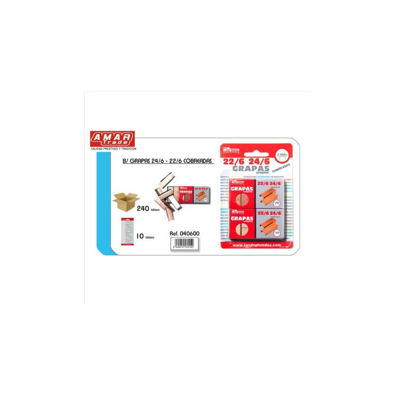 GRCO22-24/6 Papelería ZANDE PHONDEX Cobre