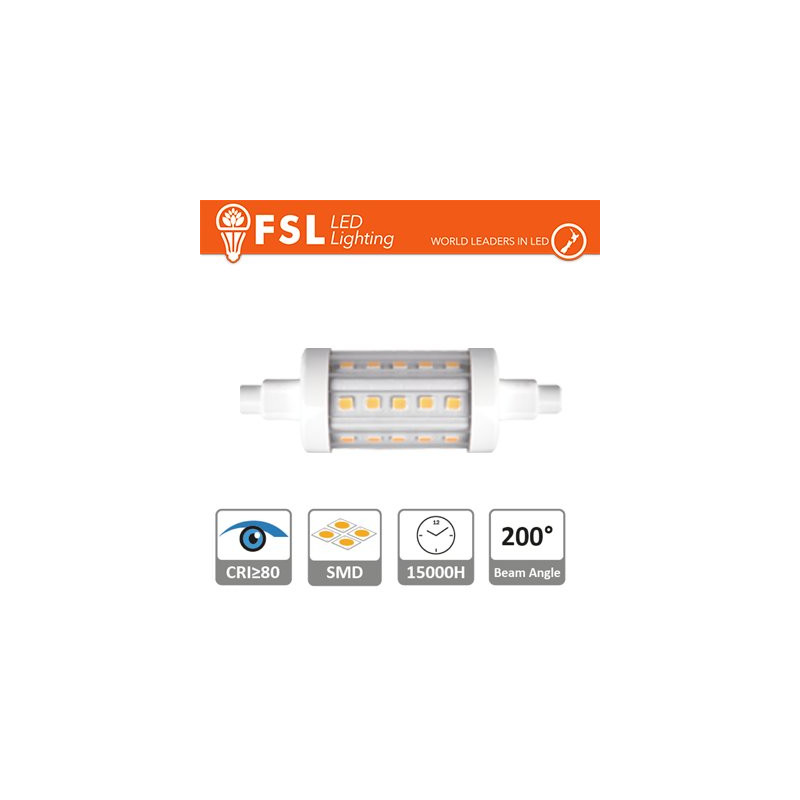 FLR7S-5W40K Bombillas LED y Lámparas R7s Luce Naturale - 4000K