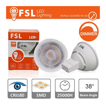 FLGU106W30K38D Bombillas LED y Lámparas GU10 Dimmerabile 3000K