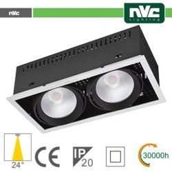 NVM32-2X24W3K24 Iluminación Técnica - Interior NLED583 Negro