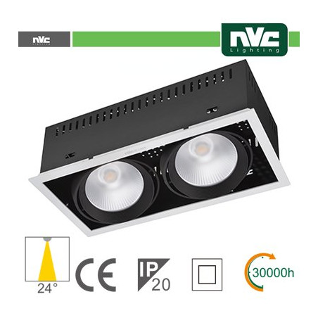 NVM32-2X24W3K24 Iluminación Técnica - Interior NLED583 Negro
