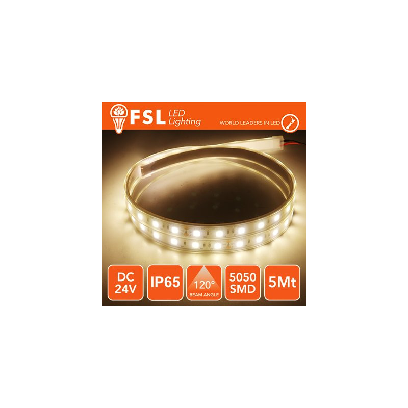 FLS5024V65IP30K Tiras de LED SMD5050 Luz Cálida - 3000K
