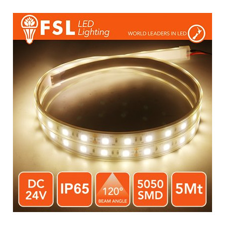FLS5024V65IP30K Tiras de LED SMD5050 Luz Cálida - 3000K